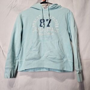 Aeropostale teal and white small sweater hoodie